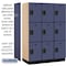 Salsbury Industries 3 Tier Designer Locker, 54"Wx76"Hx21"D, 9 Door, Blue 18-23361BLU - alternate 8